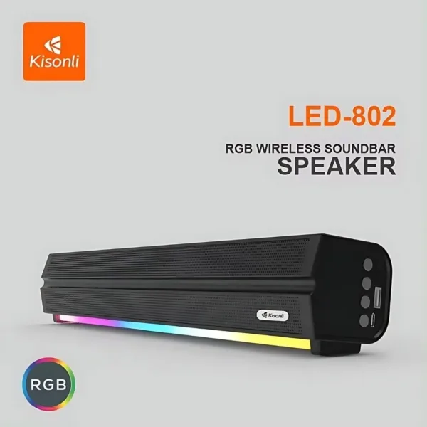 Kisonli LED-802 RGB Wireless Bluetooth Speaker