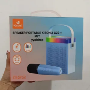 Kisonli G22 Mini Bluetooth Portable Speaker With Wireless Handheld Microphone