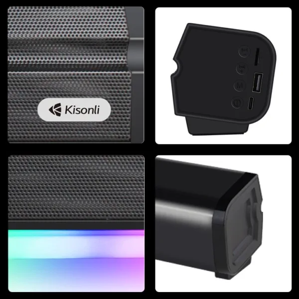 Kisonli LED-802 RGB Wireless Bluetooth Speaker