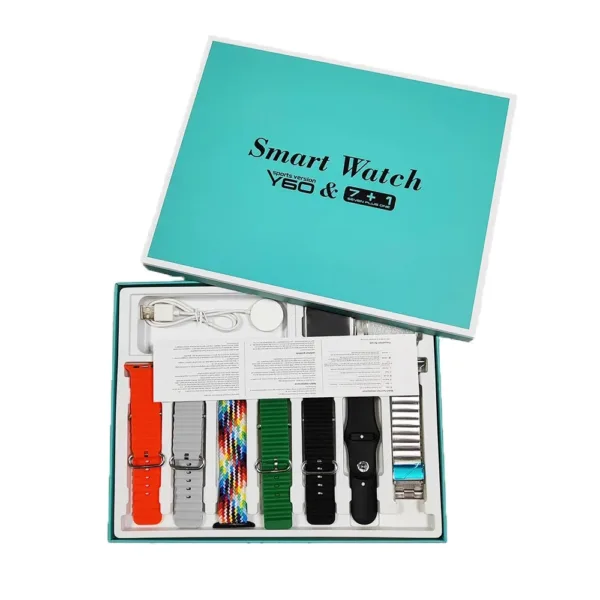 Y60 Smart watch with 7 Straps 2025