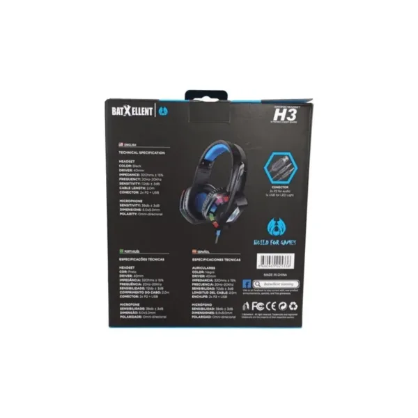 Bat X Ellent H3 RGB Gaming Headset