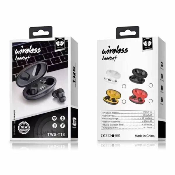T18 TWS Wireless Bluetooth Earphones 2025