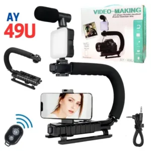 Ay-49u U-Shaped Handheld Video Stabilizer Kit for DSLR & Smartphones