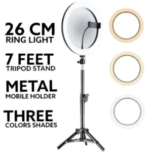 Buy 26cm Ring Light with Tripod & 3 Light Modes