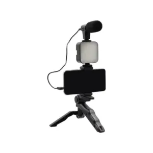 AY-49 Vlogging Tripod with Mic & Light