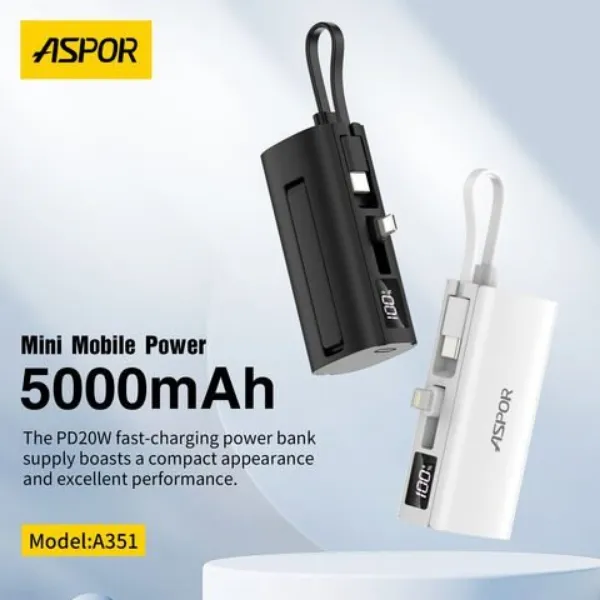 Aspor A351 2 in 1 Power Bank Price in Pakistan