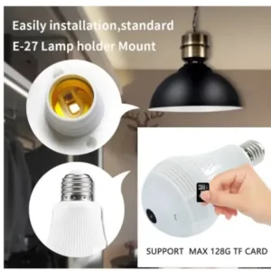 IP Wireless Panoramic Bulb Camera HD 2MP