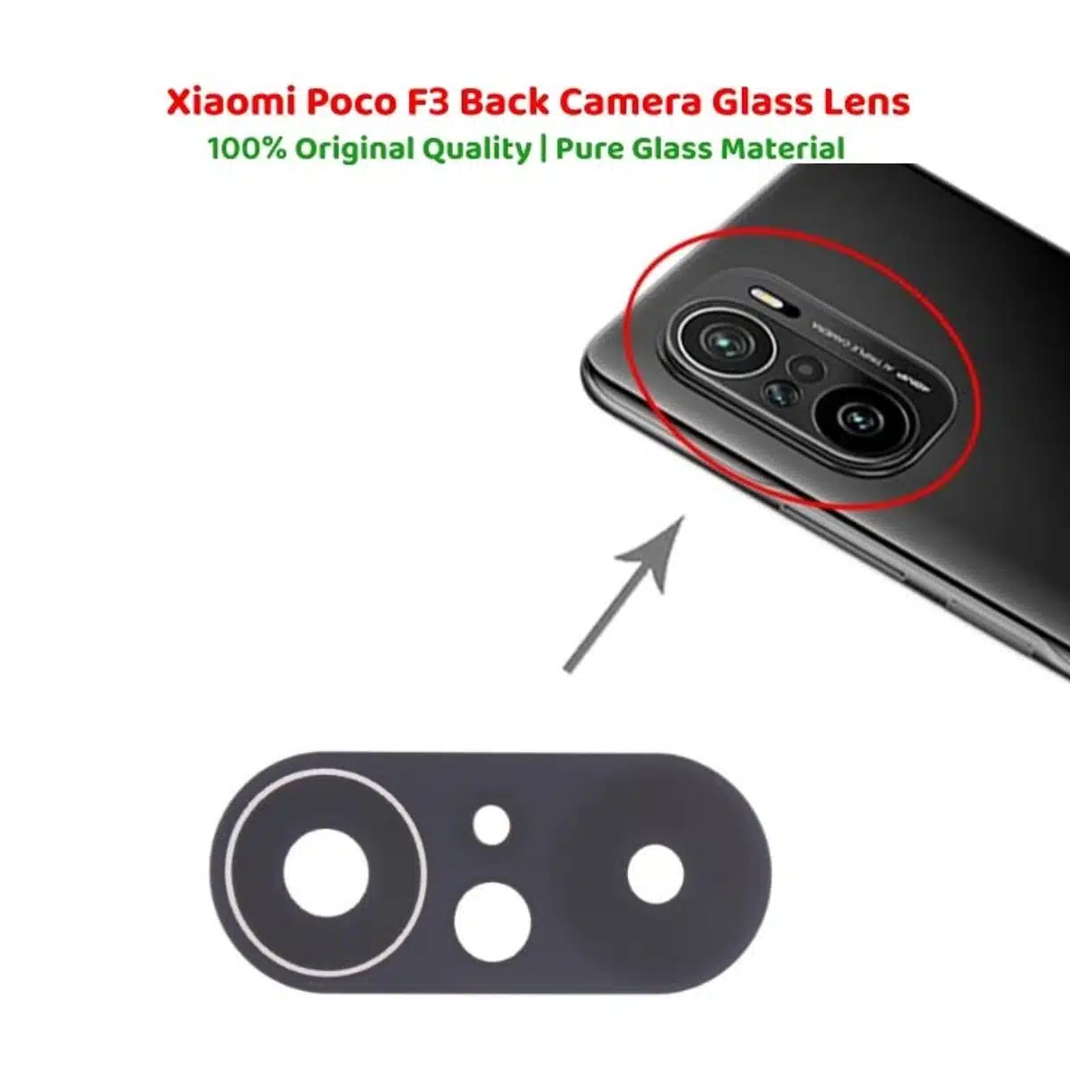 Xiaomi Redmi Poco F3 Back Camera Glass Lens