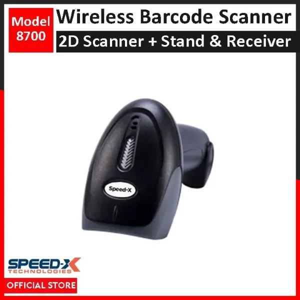 Speed X 8700 Laser Barcode Scanner with USB Receiver