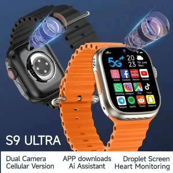 S9 Ultra Smart Watch with 3 Interchangeable Straps