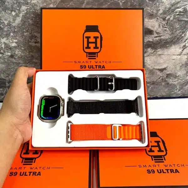 S9 Ultra Smart Watch with 3 Interchangeable Straps