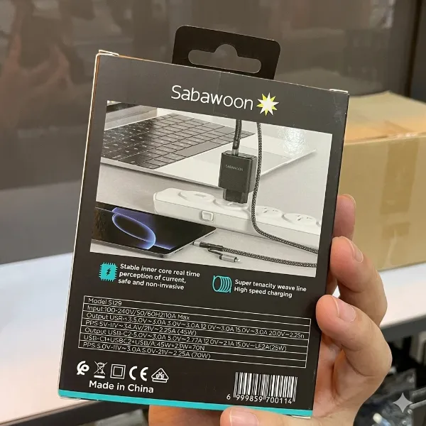 Sabawoon 65W GaN A+C Super Fast Charger Sabawoon 65W GaN A+C Super Fast Charger