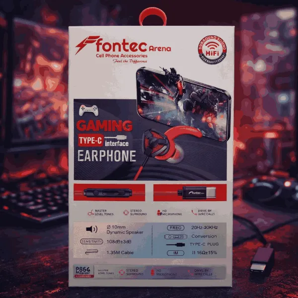 Fontec Arena Type-C Gaming Earphones with Detachable Mic Fontec Arena Type-C Gaming Earphones with Detachable Mic
